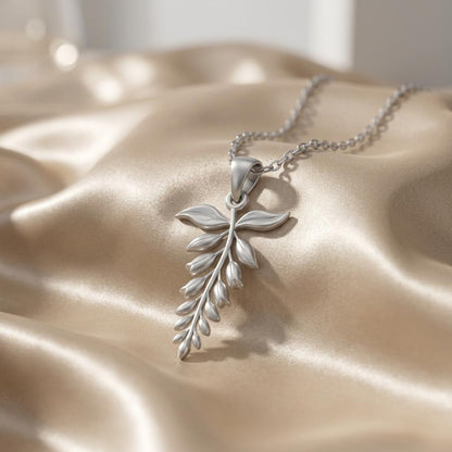 Wisteria Flower Pendant Necklace | 925 Sterling Silver Jewelry | Floral Birth Flower Design | Elegant Gift for Her