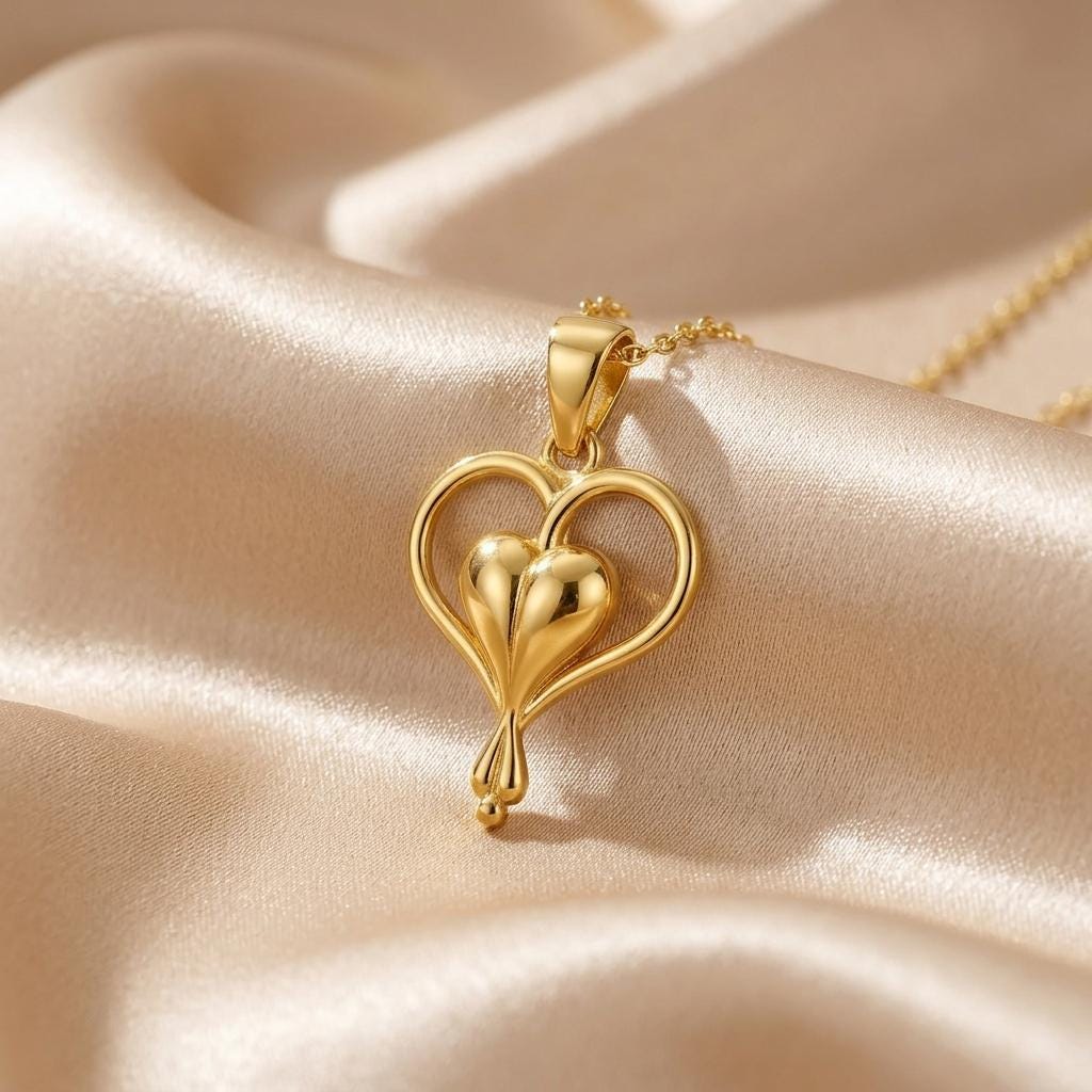 Bleeding Heart Flower Pendant Necklace | 925 Sterling Silver Women Jewelry | Romantic Floral Birth Flower | Meaningful Gift for Her