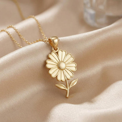 Cosmos Flower Pendant Necklace | 925 Sterling Silver | Botanical Floral Jewelry | October Birth Flower Gift
