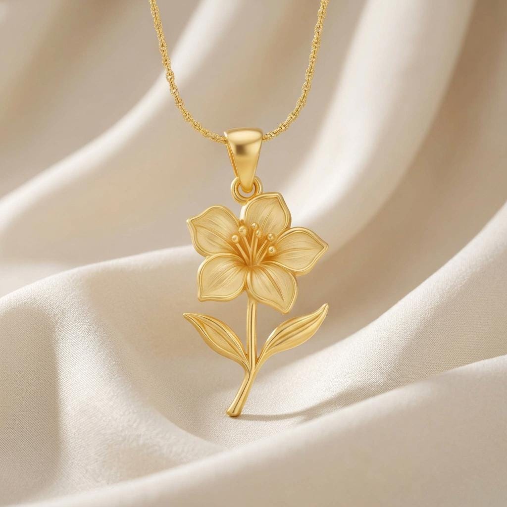 Azalea Flower Pendant Necklace | 925 Sterling Silver Jewelry | Botanical Floral Elegance | Meaningful Nature Gift