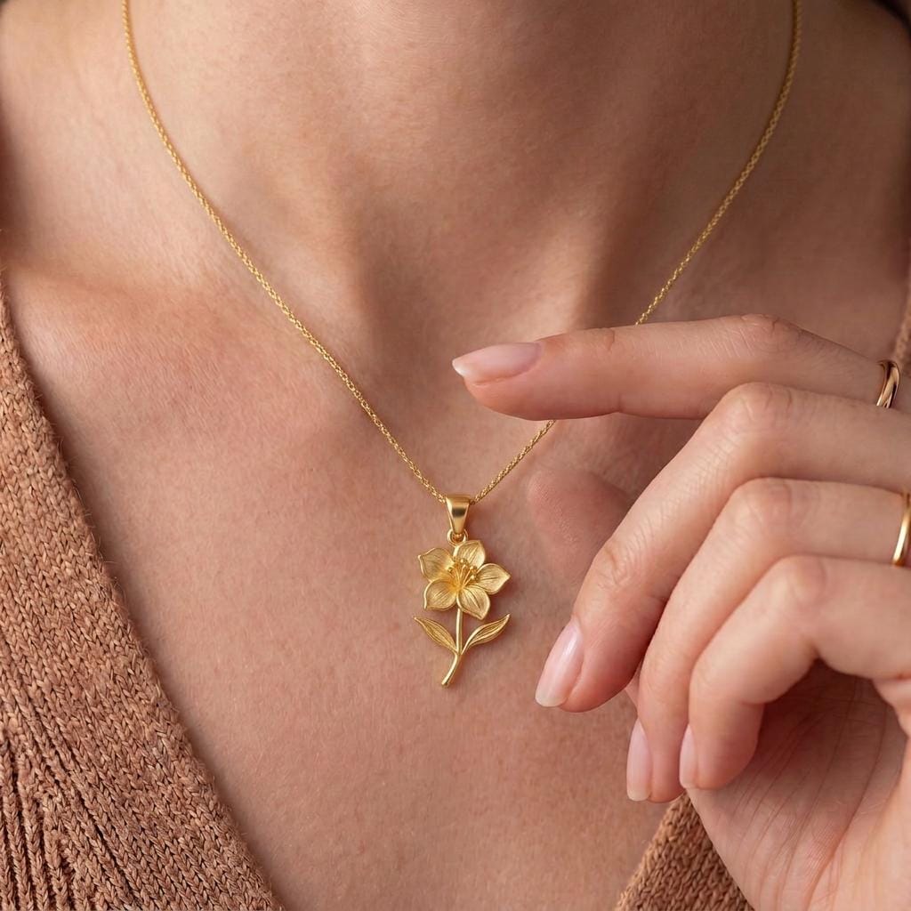 Azalea Flower Pendant Necklace | 925 Sterling Silver Jewelry | Botanical Floral Elegance | Meaningful Nature Gift