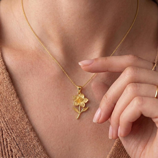 Azalea Flower Pendant Necklace | 925 Sterling Silver Jewelry | Botanical Floral Elegance | Meaningful Nature Gift