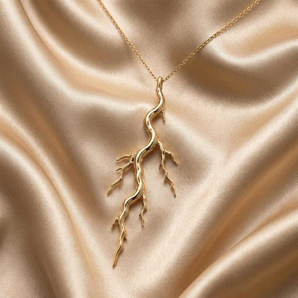 Lightning Pendant Necklace | 925 Sterling Silver | Nature Inspired Statement | Empowerment & Protection Gift