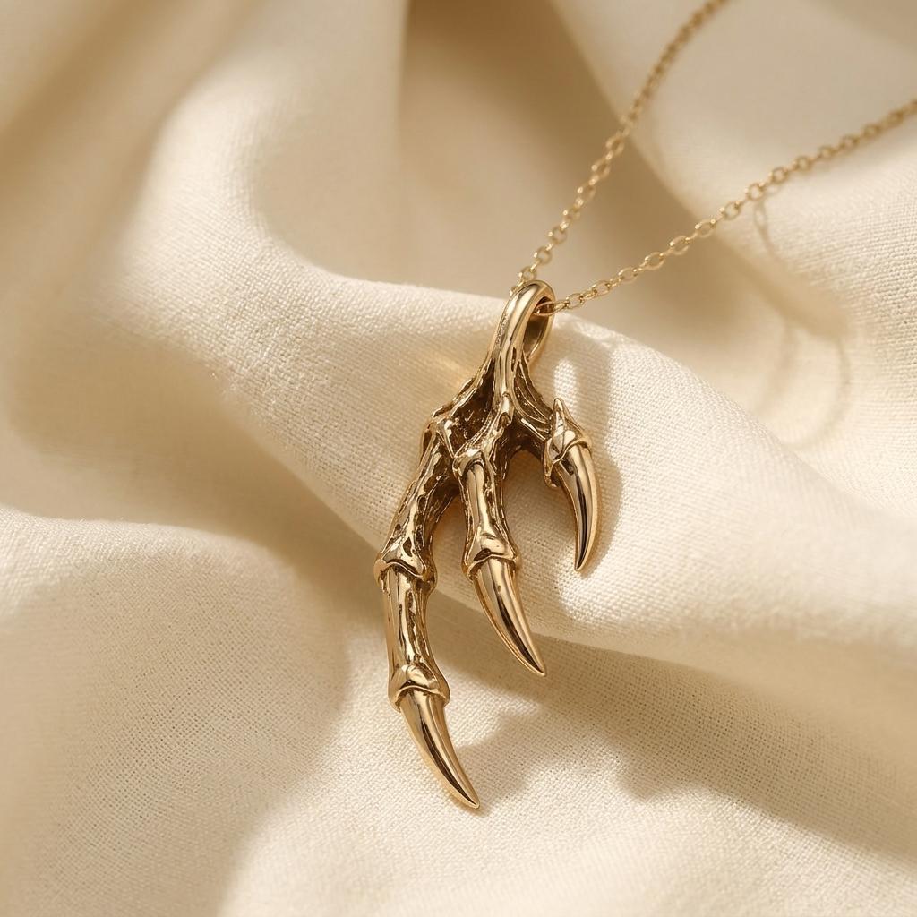 Dragon Claw Pendant | 925 Sterling Silver | Gothic Fantasy Theme | Gift for Fantasy Enthusiasts