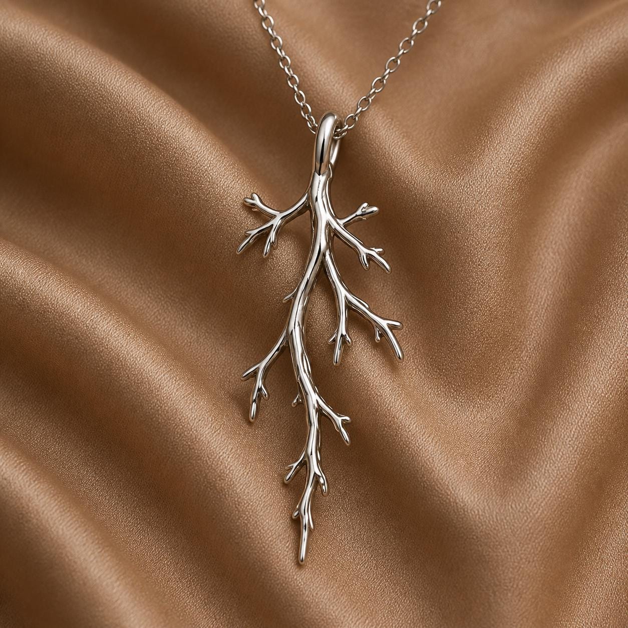 Mystic Forest Branch Pendant | 925 Sterling Silver | Nature Inspired | Meaningful Nature Gift