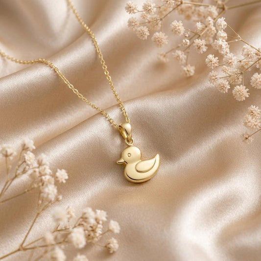 Duck Pendant Necklace | 925 Sterling Silver | Whimsical Animal Theme | Charming Keepsake Gift