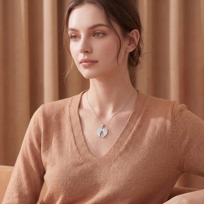 Angel Wings Necklace | 925 Sterling Silver | Symbolic , Spiritual | Memorial & Comfort Gift