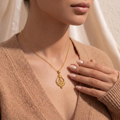 Empress Flame Crest Necklace | 925 Sterling Silver | Royal Flame Design | Empowerment Gift for Her
