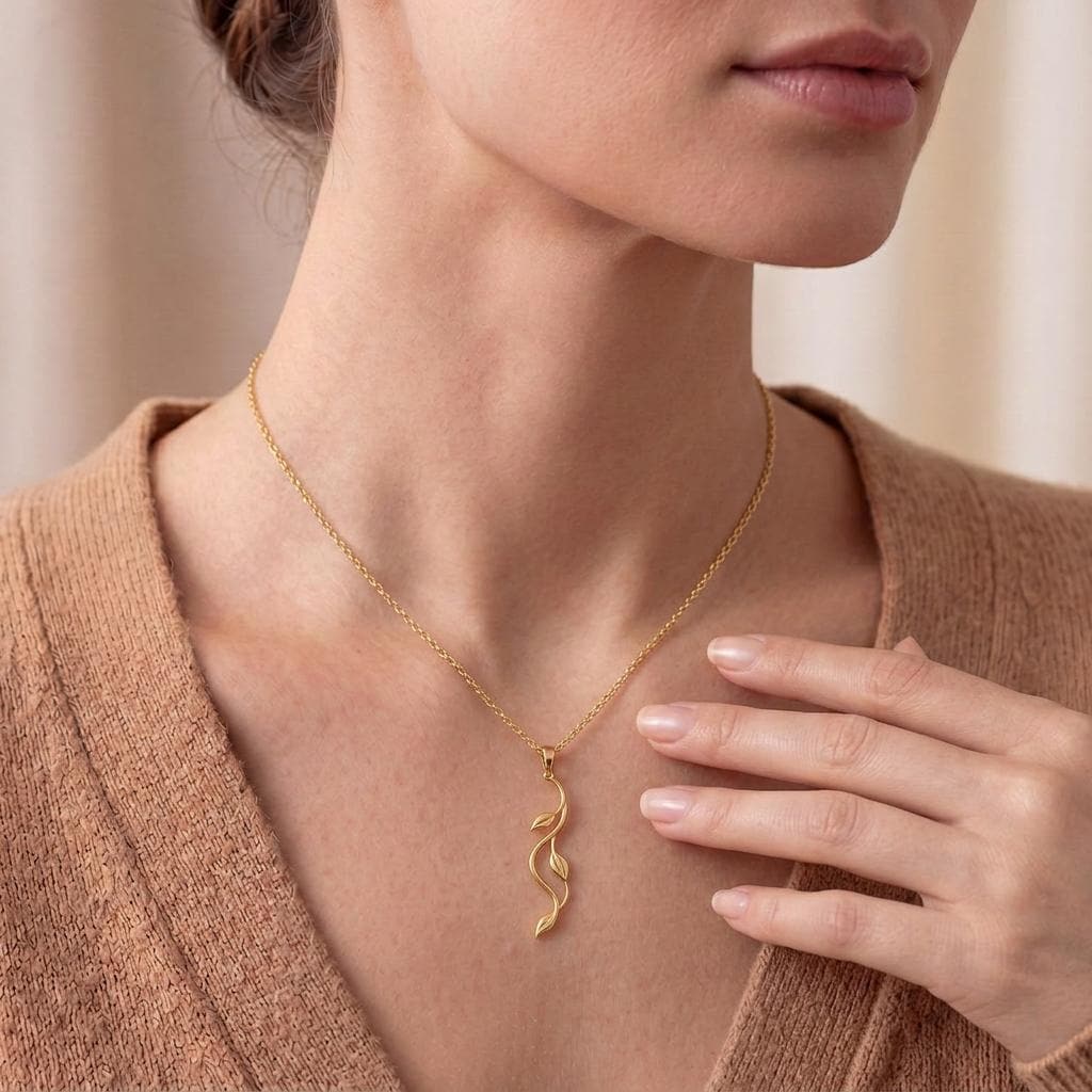 Aurora Vine Necklace | 925 Sterling Silver | Nature Inspired Design | Thoughtful Gift for Her