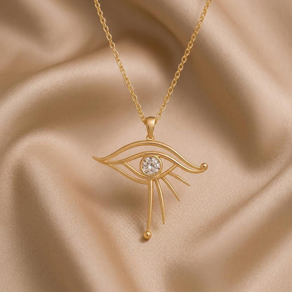 Celestial Eye Pendant | 925 Sterling Silver | Ancient Egyptian Symbol | Spiritual Protection Gift