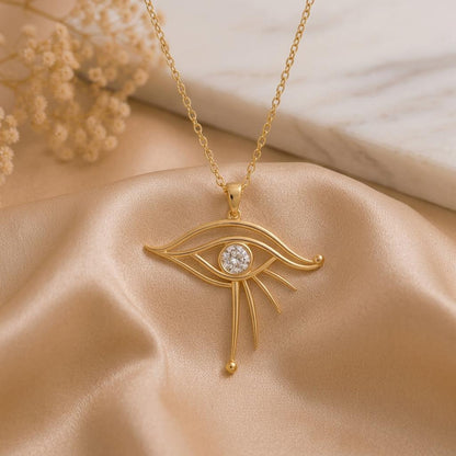 Celestial Eye Pendant | 925 Sterling Silver | Ancient Egyptian Symbol | Spiritual Protection Gift