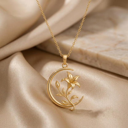 Moonvine Lily Pendant | Sterling Silver | Celestial Floral | Meaningful Gift