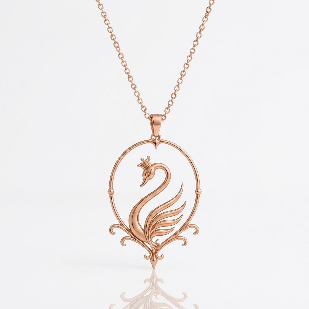 Swan Aura Pendant | 925 Sterling Silver | Elegant Royal Swan Necklace | Meaningful Gift for Her