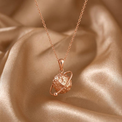 Asteroid Orbit Necklace | 925 Sterling Silver | Celestial & Space Theme | Meaningful Gift for Her