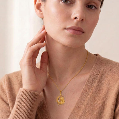 Cosmic Queen Necklace | 925 Sterling Silver for Women | Celestial Goddess Theme | Empowerment & Birthday Gift