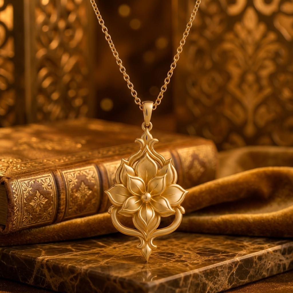 Celestial Bloom Relic pendant | 925 Sterling Silver | Intricate Floral Design | Meaningful Gift for Her