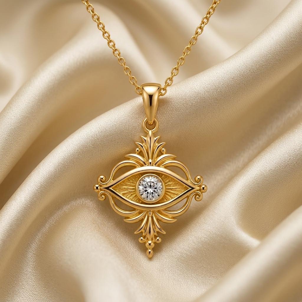 Celestial Eye Birthstone Pendant | Sterling Silver for Women | Celestial Protection Charm | Meaningful Birthday Gift