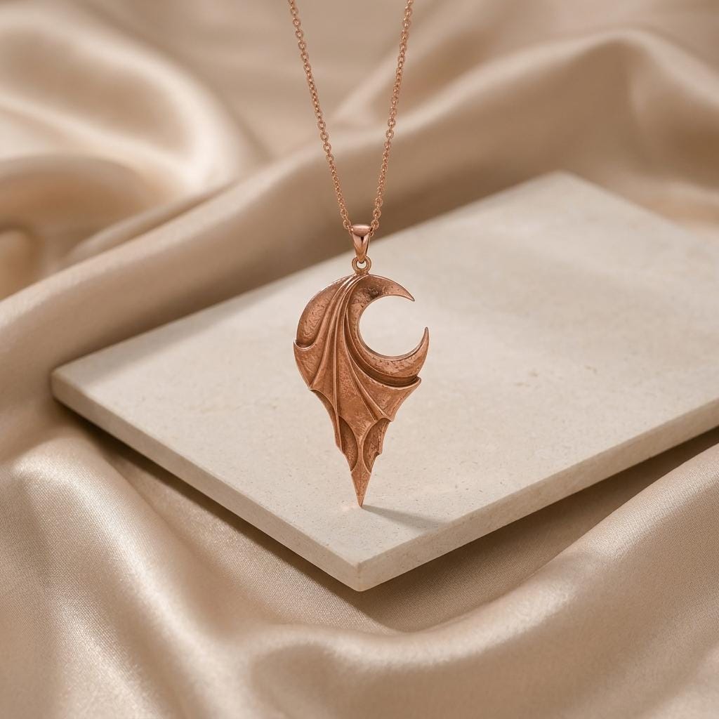 Veiled Eclipse Artifact Pendant | 925 Sterling Silver | Mystical Fantasy Theme | Unique Statement Gift
