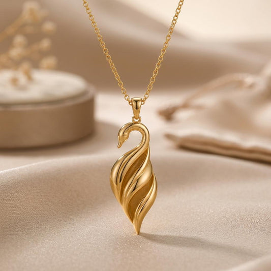 Swan Veil Pendant | 925 Sterling Silver | Elegant Nature Inspired | Symbolic Love Gift