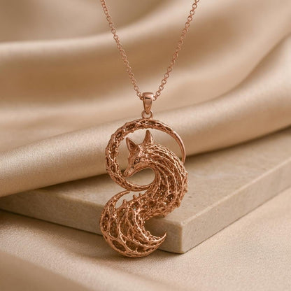 Ancient Fox Fossil | 925 Sterling Silver | Intricate Woodland Charm | Meaningful Nature Lover Gift