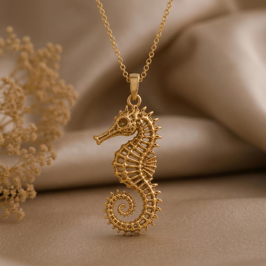 Sacred Seahorse Pendant | 925 Sterling Silver | Marine Life Theme | Symbolic Keepsake Gift