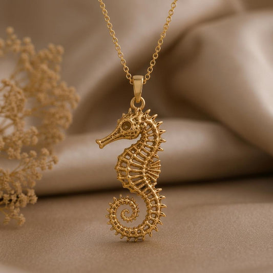 Sacred Seahorse Pendant | 925 Sterling Silver | Marine Life Theme | Symbolic Keepsake Gift