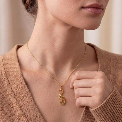Fossil Crane Pendant | Sterling Silver Necklace | Filigree Bird Design | Symbolic Nature Gift