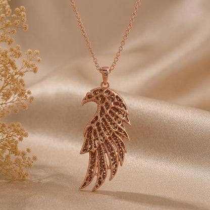 Ancient Falcon Pendant | 925 Sterling Silver Pendant | Mythological Wing Design | Symbolic Protection Gift