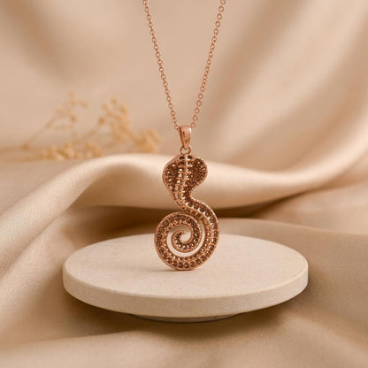 Sacred Cobra Fossil | Sterling Silver | Mystical Animal Design | Wisdom & Protection Gift