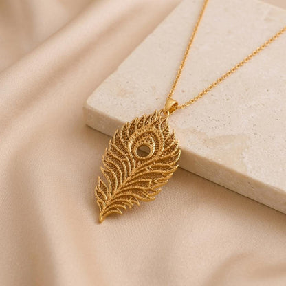 Lunar Peacock Relic pendant | 925 Sterling Silver | Peacock Feather Design | Meaningful Gift for Her