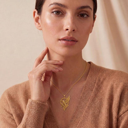 Fossil Hummingbird Halo | 925 Sterling Silver Necklace | Nature Inspired Wildlife Art | Thoughtful Gift for Her