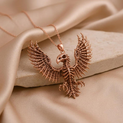 Sacred Eagle Skeleton | 925 Sterling Silver | Mythological Gothic | Unique Statement Gift