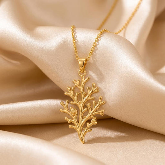 Coral Branch Pendant | 925 Sterling Silver | Oceanic Nature Inspired | Meaningful Ocean Lover Gift