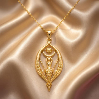 Sacred Womb Necklace | 925 Sterling Silver | Goddess Fertility Symbol | Empowerment Gift