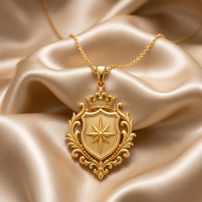 Noble Crest Pendant | 925 Sterling Silver | Regal Emblematic Design | Milestone & Guidance Gift