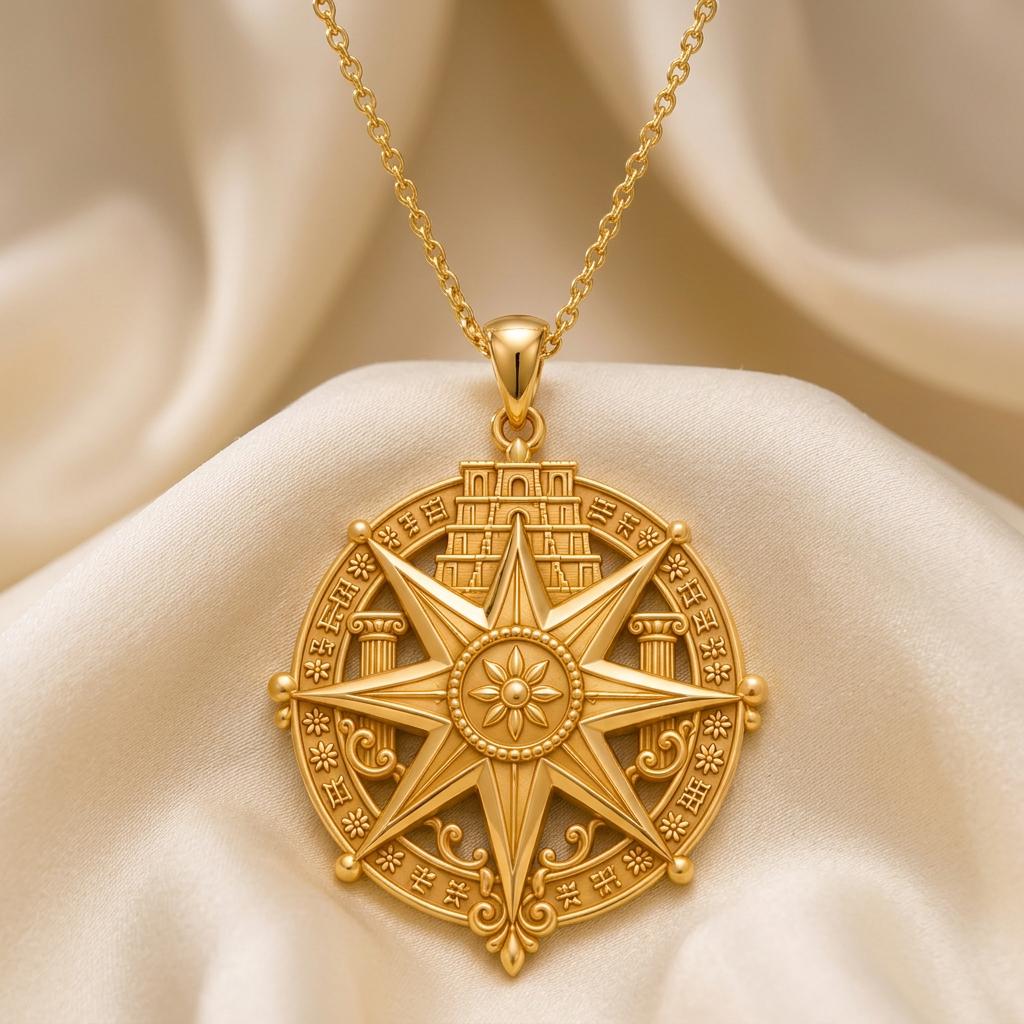 Babylon Star Necklace | 925 Sterling Silver | Ancient Celestial Symbolism | Unique Meaningful Gift