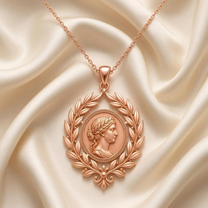 Roman Laurel Pendant | 925 Sterling Silver Jewelry | Classical Roman Theme | Victory & Achievement Gift