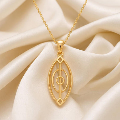 Spirit Gate Pendant | 925 Sterling Silver | Geometric Symbolic Theme | Inspiration & Guidance Gift