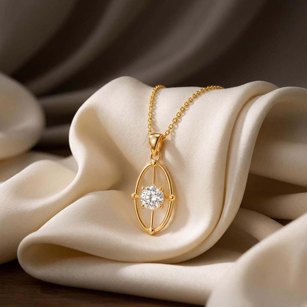 Venus Halo Necklace | 925 Sterling Silver | Celestial Halo Design | Thoughtful Gift for Her