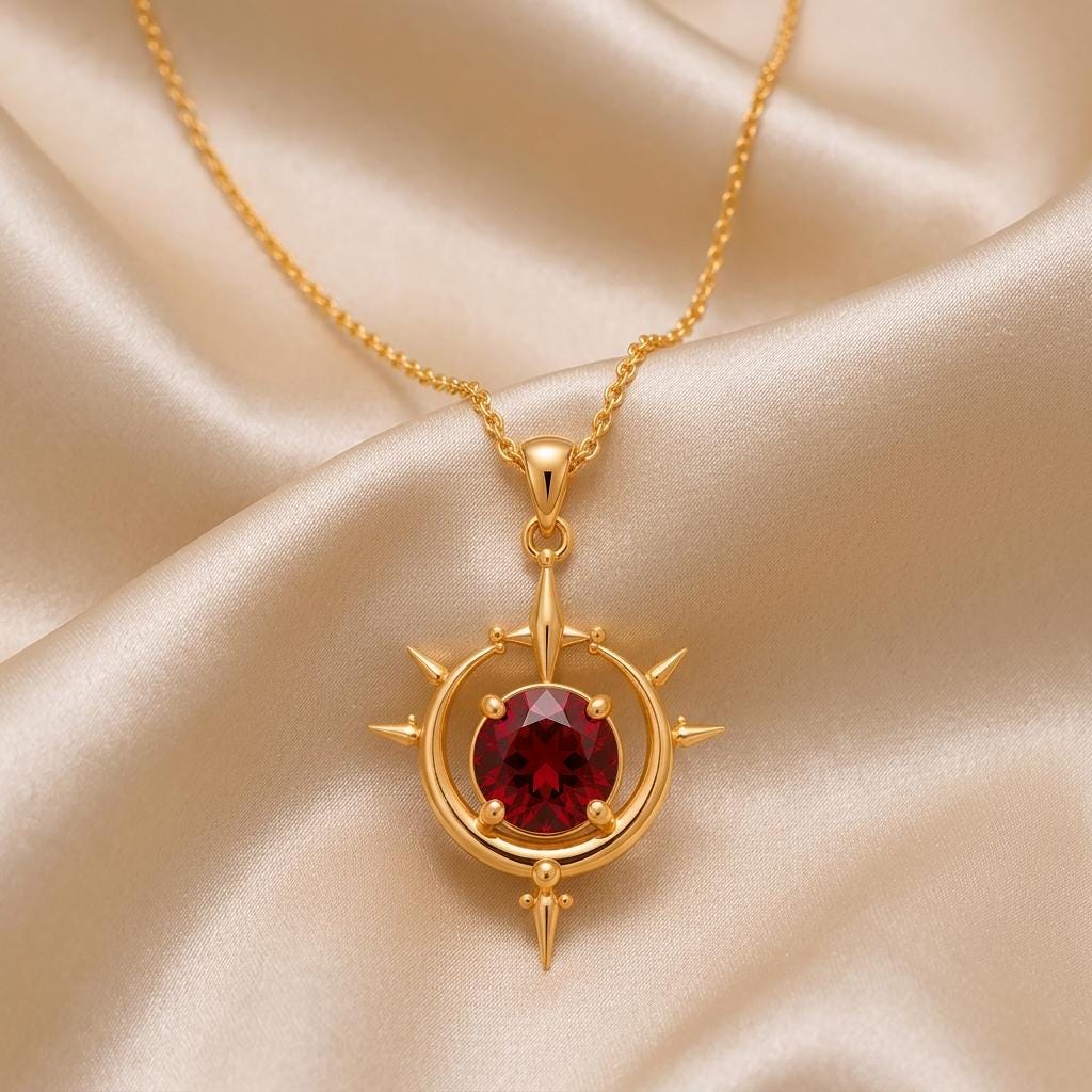 Eclipse Crown Necklace | 925 Sterling Silver | Celestial Sunburst Theme | Meaningful Gift for Her