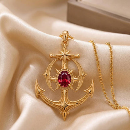 Celestial Anchor Pendant | 925 Sterling Silver | Celestial Nautical Style | Meaningful Keepsake Gift