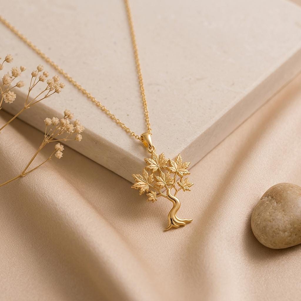 Maple Drift Pendant | Sterling Silver | Nature Inspired | Symbolic Growth Gift