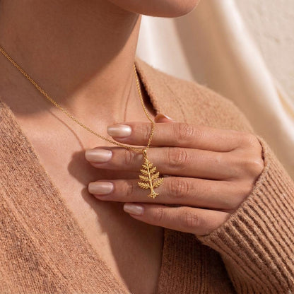 Cedar Crest Necklace | 925 Sterling Silver | Nature Inspired Tree | Thoughtful Nature Gift