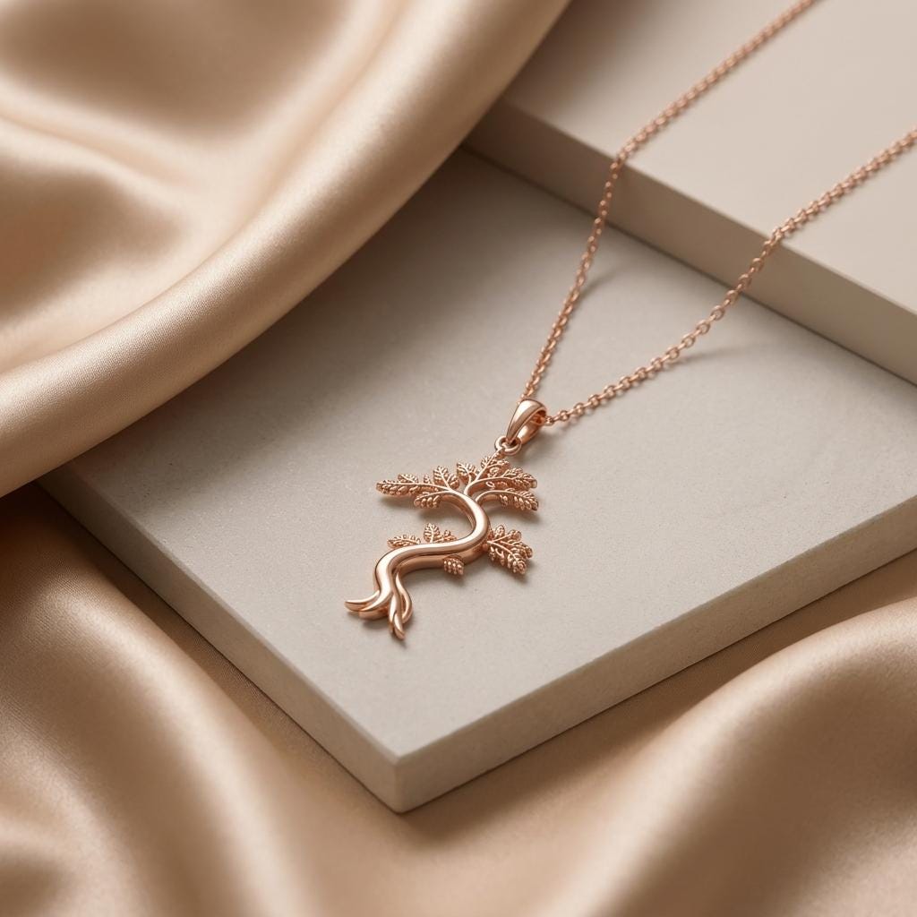 Juniper Flame Pendant | 925 Sterling Silver | Nature-Inspired Botanical | Meaningful Growth Gift