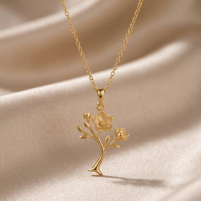 Magnolia Soft Bloom Pendant | 925 Sterling Silver | Delicate Botanical Design | Meaningful Gift for Her