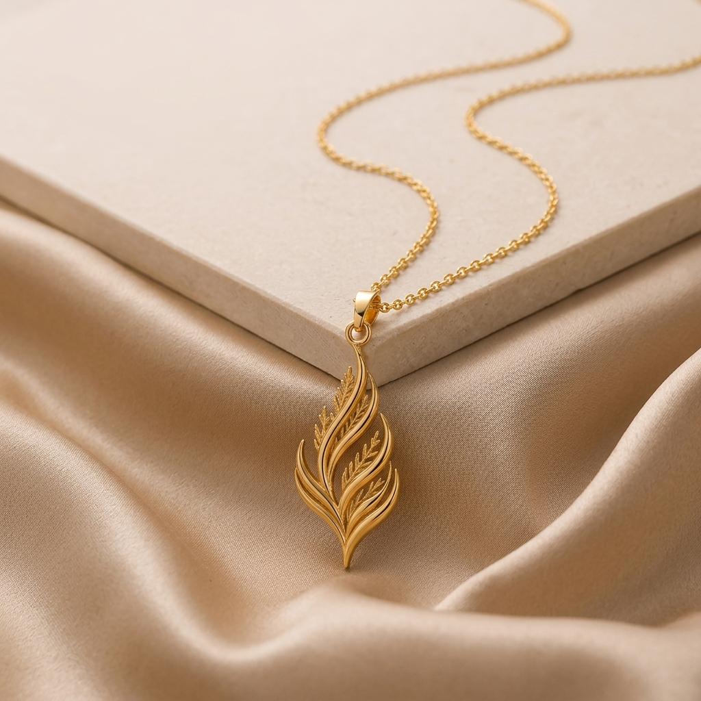 Cedar Flame Necklace | 925 Sterling Silver | Nature Inspired Design | Meaningful Gift for Her