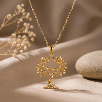 Olive Crown Pendant | Gold Plated Sterling Silver | Nature Inspired Botanical | Meaningful Gift for Her