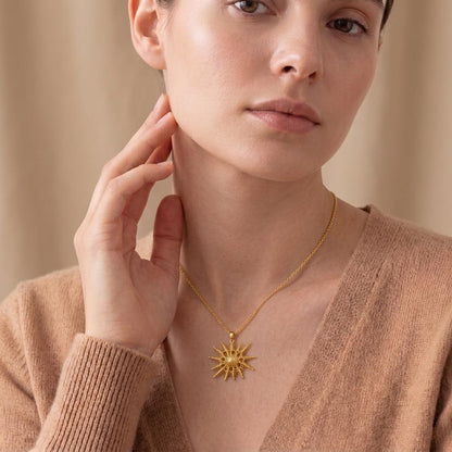 Bellatrix Star Pendant Necklace | Gold Plated Sterling Silver | Cosmic & Celestial Style | Meaningful Gift for Her