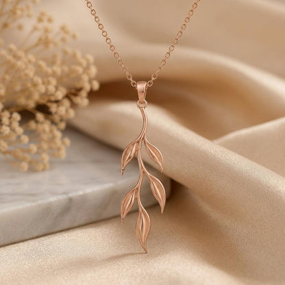 Sacred Willow Necklace | 925 Sterling Silver | Nature Inspired Botanical | Thoughtful Sympathy Gift