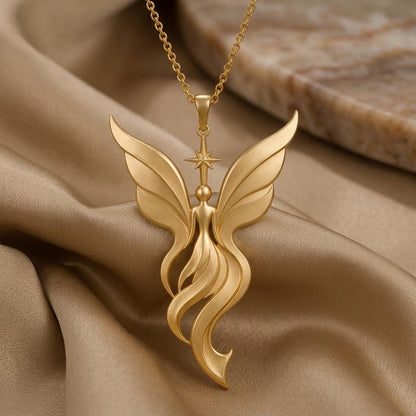 Aurora Wing Fairy Pendant | Sterling Silver | Fantasy Winged Design | Inspirational Gift